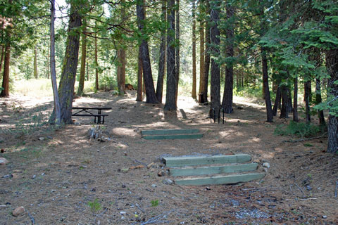 Campsite at Azalea Cove Campground, Union Valley Reservoir, CA