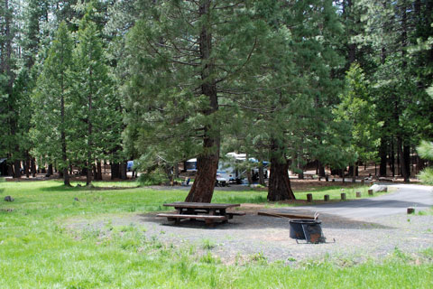 Campsite at Fraser Flat Campground, Stanislaus National Forest, CA