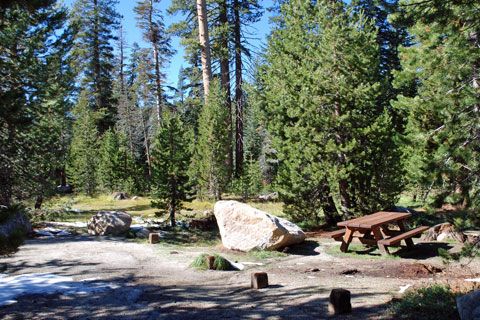 Campsite at Pine Marten Campground, Lake Alpine, CA