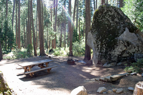 Campsite at Wakaluu Hep Yoo Campground, Sourgrass, Stanislaus National Forest, CA