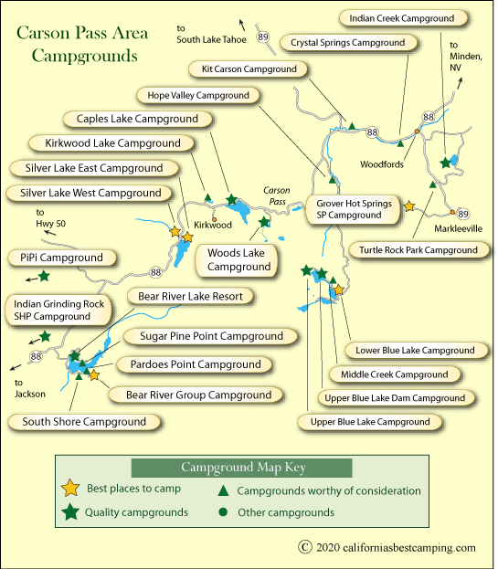 Carson Pass Campground Map