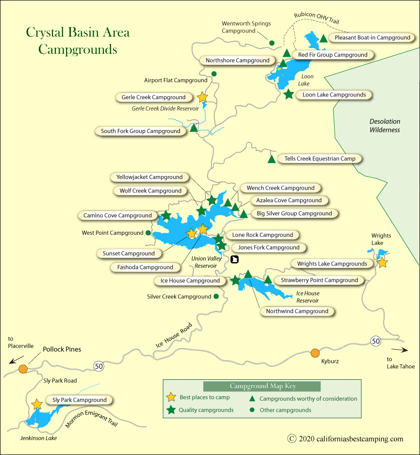 Crystal Basin Campground Map
