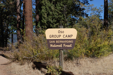 Oso Group Campground sign, San Bernardino National Forest, CA