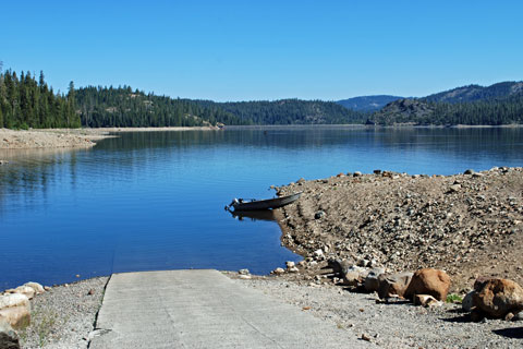 Woodcamp boat launch ramp, Jackson Meadows, Reservoir, Tahoe National Forest