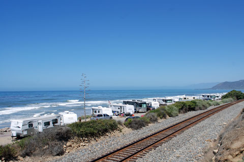 Campsites at Emma Wood State Beach Campground, Ventura County, CA