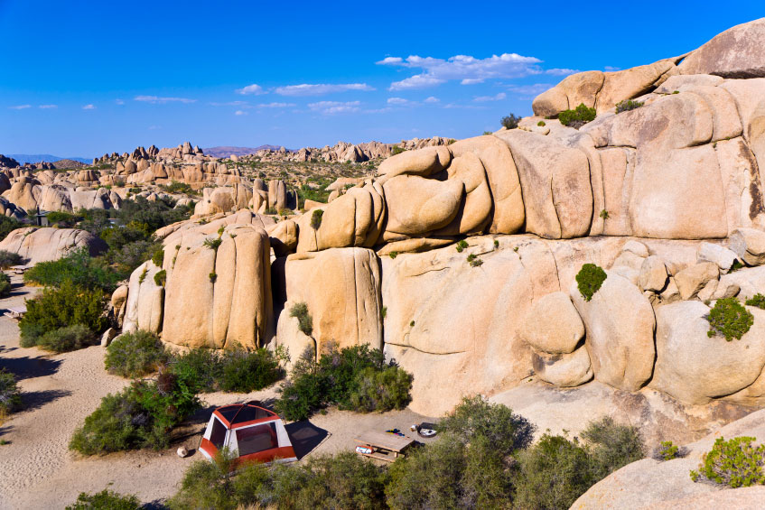 campsite in Joshua Tree National Park