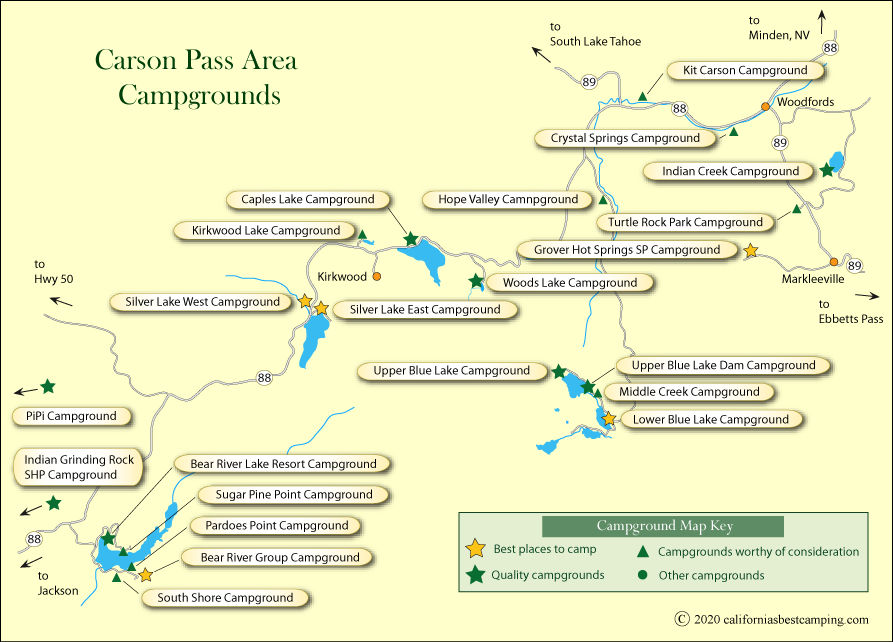 Carson Pass Campground Map