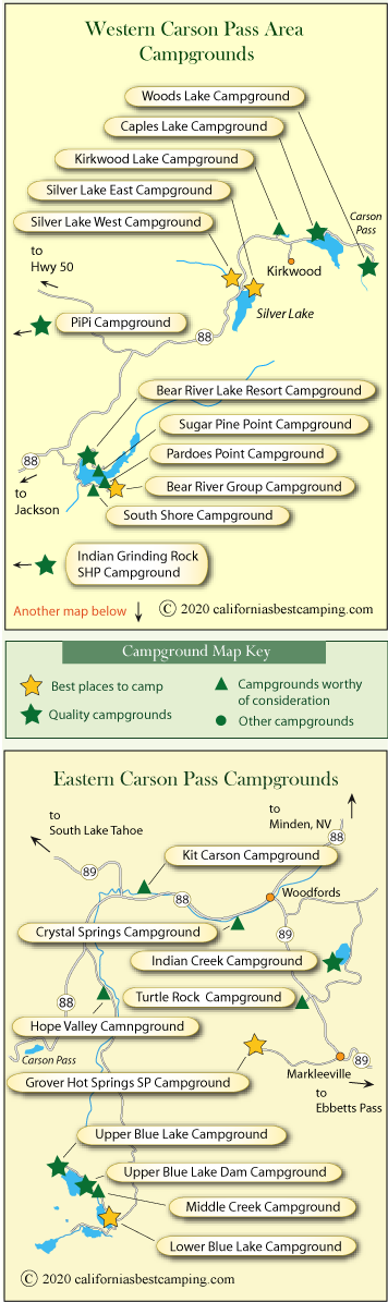 Carson Pass Campground Map