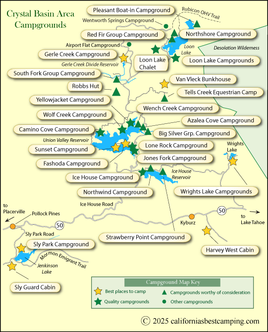 Crystal Basin Campground Map