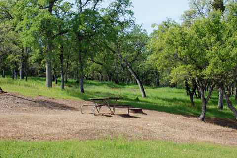 campsite at New Melones Lake, CA