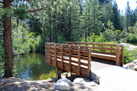 Upper Kings River fishing platform, Wishon Reservoir, CA