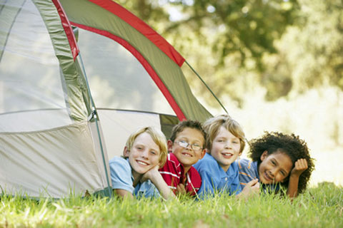 children enjoying Lopez Lake Camping, CA