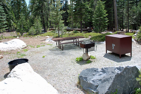 Campsite at Loon Lake Campground, Eldorado National Forest, CA