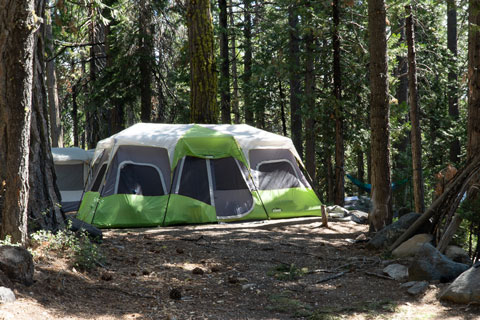 Snowflower Resort tent campsite, Yuba Gap, California