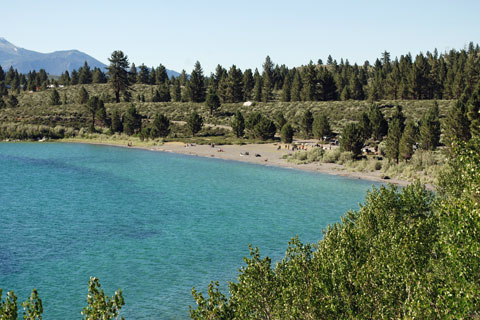 beach at Oh Ridge Campground, June Lake, CA